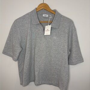Aritzia Gray Short Sleeve Polo